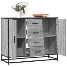 vidaXL szürke sonoma színű szerelt fa tálalószekrény 92 x 35 x 76 cm bútor