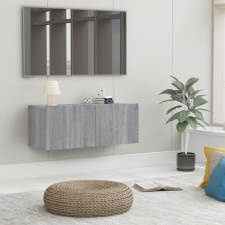 vidaXL szürke sonoma színű szerelt fa TV-szekrény 80x30x30 cm bútor