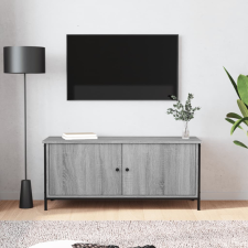 vidaXL szürke sonoma színű szerelt fa TV-szekrény ajtókkal 102x35x45cm bútor