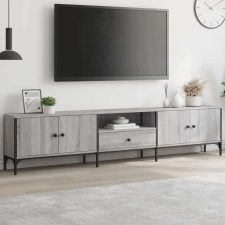 vidaXL szürke sonoma színű szerelt fa TV-szekrény fiókkal 200x25x44 cm bútor
