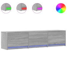 vidaXL szürke sonoma színű szerelt fa TV-szekrény LED-del 165x34x40 cm (852255) bútor