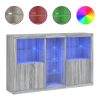 vidaXL szürke sonoma színű tálalószekrény LED-ekkel 162 x 37 x 100 cm (3209175)