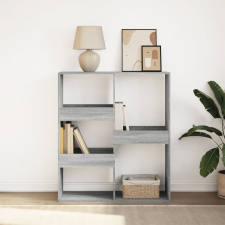 vidaXL szürke sonoma színű térelválasztó könyvszekrény 100x33x115 cm bútor