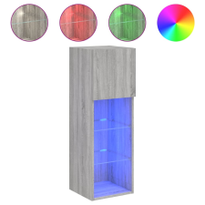 vidaXL szürke sonoma színű TV-szekrény LED-lámpákkal 30,5x30x90 cm (837011) bútor