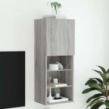 vidaXL szürke sonoma színű TV-szekrény LED-lámpákkal 40,5x30x102 cm bútor