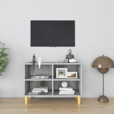 vidaXL Szürke sonoma színű TV-szekrény tömör falábakkal 69,5x30x50 cm bútor