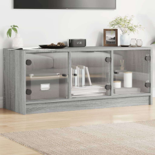 vidaXL szürke sonoma színű TV-szekrény üvegajtókkal 102 x 37 x 42 cm bútor