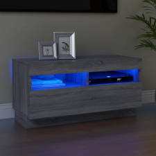vidaXL szürke sonoma TV-szekrény LED világítással 80 x 35 x 40 cm bútor