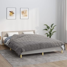 vidaXL szürke szövet súlyozott takaró 220 x 240 cm 11 kg lakástextília