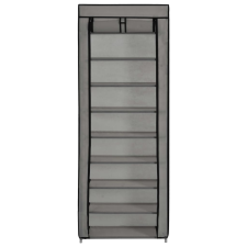 vidaXL szürke szövetborítású cipősszekrény 57 x 29 x 162 cm (282432) bútor