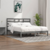 vidaXL szürke tömör fa ágykeret 200 x 200 cm