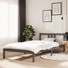 vidaXL szürke tömör fenyőfa ágykeret 100 x 200 cm ágy és ágykellék