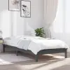 vidaXL szürke tömör fenyőfa ágykeret 100 x 200 cm
