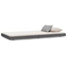 vidaXL szürke tömör fenyőfa ágykeret 100 x 200 cm (823491) ágy és ágykellék