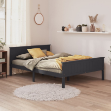 vidaXL szürke tömör fenyőfa ágykeret 160 x 200 cm ágy és ágykellék