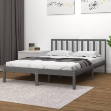 vidaXL szürke tömör fenyőfa ágykeret 200 x 200 cm ágy és ágykellék