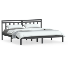 vidaXL szürke tömör fenyőfa ágykeret 200 x 200 cm (3100611) ágy és ágykellék