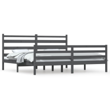 vidaXL szürke tömör fenyőfa ágykeret 200 x 200 cm (3103735) ágy és ágykellék