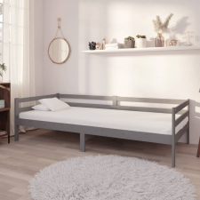 vidaXL szürke tömör fenyőfa dívány matraccal 90 x 200 cm bútor