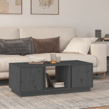 vidaXL szürke tömör fenyőfa dohányzóasztal 110x50x40 cm bútor