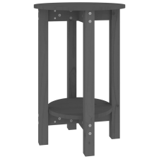 vidaXL szürke tömör fenyőfa dohányzóasztal Ø 40 x 60 cm (822359) bútor