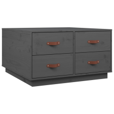 vidaXL szürke tömör fenyőfa dohányzóasztal 80 x 80 x 45 cm (821519) bútor