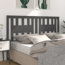 vidaXL szürke tömör fenyőfa fejtámla 141 x 4 x 100 cm ágy és ágykellék