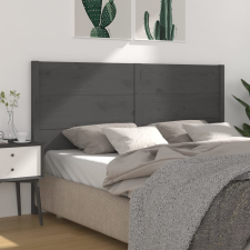 vidaXL szürke tömör fenyőfa fejtámla 206 x 4 x 100 cm ágy és ágykellék