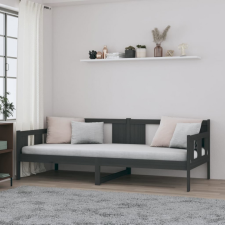 vidaXL szürke tömör fenyőfa kanapéágy 90 x 190 cm bútor