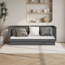 vidaXL szürke tömör fenyőfa kanapéágy 90 x 190 cm bútor