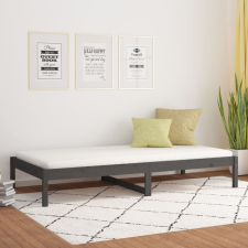 vidaXL Szürke tömör fenyőfa kanapéágy 90 x 190 cm (3FT Single) ágy és ágykellék