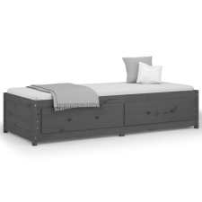 vidaXL szürke tömör fenyőfa kanapéágy 90 x 200 cm (821591) ágy és ágykellék