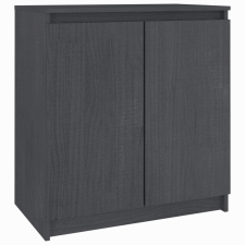 vidaXL szürke tömör fenyőfa kisszekrény 60 x 36 x 65 cm (808100) bútor