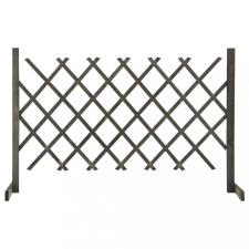 vidaXL szürke tömör fenyőfa rácsos kerti kerítés 120 x 90 cm kerti bútor