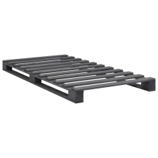 vidaXL szürke tömör fenyőfa raklap ágykeret 100 x 200 cm (285249) ágy és ágykellék