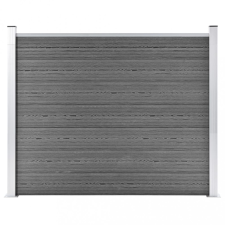 vidaXL szürke WPC kerítéspanel 180 x 146 cm kerti bútor