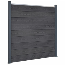 vidaXL szürke WPC kerítéspanelszett 180 x 186 cm építőanyag