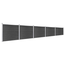 vidaXL szürke WPC kerítéspanelszett 872 x 146 cm (3070458) kerti bútor