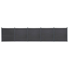 vidaXL szürke WPC kerítéspanelszett 872 x 186 cm építőanyag