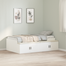 vidaXL Tároló ágykeret Fehér 75x190 cm ágy és ágykellék