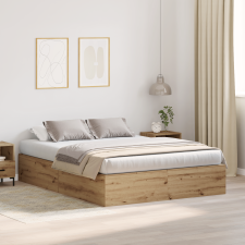 vidaXL Tároló Ágykeret Mester Fa 150x200 cm ágy és ágykellék