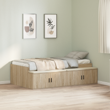 vidaXL Tároló ágykeret Sonoma tölgy 75x190 cm ágy és ágykellék