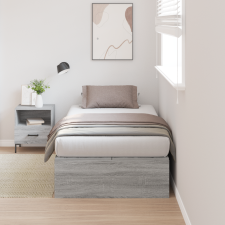 vidaXL Tároló Ágykeret Szürke Sonoma 100x200 cm ágy és ágykellék