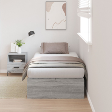 vidaXL Tároló Ágykeret Szürke Sonoma 90x190 cm ágy és ágykellék