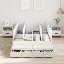 vidaXL tárolóágykeret Fehér 120x200 cm ágy és ágykellék
