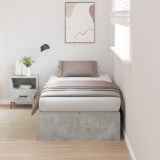 vidaXL Tárolós Ágykeret Beton Szürke 75x190 cm Mérnöki Fa ágy és ágykellék