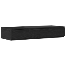 vidaXL tárolós ágykeret fekete tölgy 80x200 cm (3335598) ágy és ágykellék