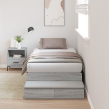 vidaXL tárolós ágykeret szürke sonoma 80x200 cm ágy és ágykellék