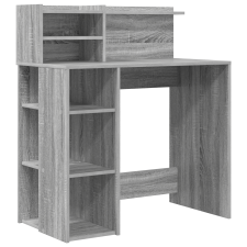 vidaXL Tárolós asztal Szürke sonoma 90x48x101.5 cm Szerelt fa (869527) íróasztal