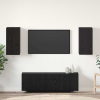 vidaXL Tárolós fali TV szekrény 2 pcs Musta tammi Faanyag